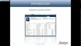 Intro to the ActiLife Data Vault [upl. by Sherar]