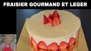 Recette pour un fraisier gourmand et léger Facile à faire [upl. by Alaecim461]