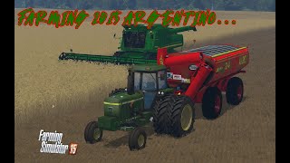 Farming Simulator 2015 Argentino  Cosechando Trigo  Muddy Map [upl. by Yong]