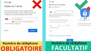 Comment créer un compte gmail sans numéro de téléphone [upl. by Hgielrebmik]