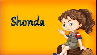 How to Pronounce Shonda [upl. by Box446]