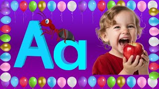 ABC Phonic Song for Toddlers  A for Apple  Learn ABC Song Preschool learning video kitkatkids 453 [upl. by Enttirb]