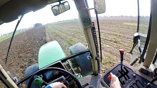 Cab View  John Deere 7710 Plowing [upl. by Eceirehs]