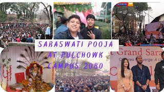 Saraswati pooja at PULCHOWK CAMPUS 2080 cultural programvlog080ll [upl. by Laryssa]