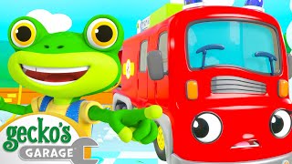 Fire Truck Fun  Geckos Garage  Rob the Robot amp Friends  Funny Kids TV [upl. by Lear95]