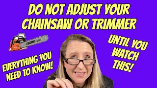 HOW TO ADJUST your 2 Cycle Carburetor on a Chainsaw or Trimmer and when you probably shouldnt VLOG [upl. by Slotnick]