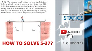 537 hibbeler statics 12th  hibbeler chapter 5  hibbeler [upl. by Leanna]