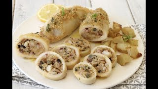 Calamari ripieni al forno con patate [upl. by Arerrac733]