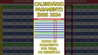 🔥 CALENDÁRIO do INSS 2024  DATAS de PAGAMENTO por FINAL do Benefício  AGOSTO e SETEMBRO [upl. by Llemar]