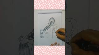 Traditional girl backside art drawing shortvideo [upl. by Helse]