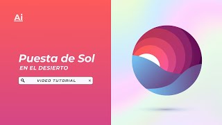 Puesta de Sol en el desierto con adobe illustrator [upl. by Ahseile846]