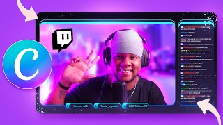 Make Twitch Overlays in CANVA  Free Template amp Tutorial [upl. by Liris316]