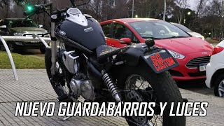 Termino la instalación electrica de mi moto y modifico el guardabarros [upl. by Tnarg982]