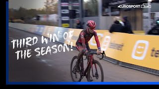 THIRD WIN OF THE SEASON 🥳  Mens Cyclo Cross Superprestige  Eurosport Highlights [upl. by Dacie]