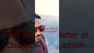 Hot Springs Water at Chumathang Ladakh travel traveling hotspring youtubeshorts ladakhtrip [upl. by Eihcra]