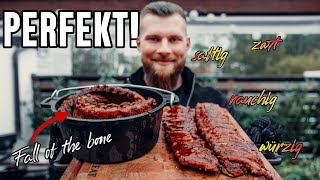 PERFEKTE Spareribs im Dutch Oven Schnelles Rippchen Rezept [upl. by Ycal]