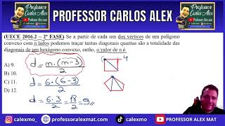 UECE 20162 – 2ª FASE Se a partir de cada um dos vértices de um polígono convexo com n lados [upl. by Vial]