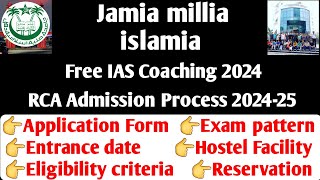 Jamia RCA applications form 2024Jamia RCA फार्म 2024 Free ias coaching syllabus books exam date [upl. by Risay]