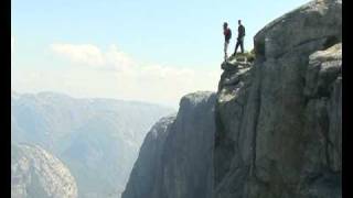 1st Base Jump at Kjerag  July 1st 2009 [upl. by Harvison]