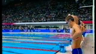 2000  Grant Hackett  Olympic Gold  14 48 33  1500m Freestyle  Kieren Perkins Silver  1 of 3 [upl. by Airyk]