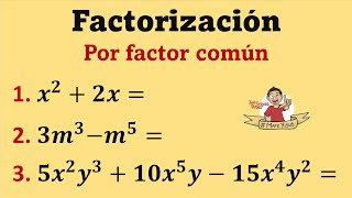 Factorización por Factor Común Método 1  Video 1 de 3 [upl. by Marigold]