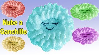 Nube con punto 3D a crochet paso a paso  tejido a ganchillo para principiantes crochet cloud [upl. by Anceline]