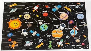 Kids Space Videos  Learn About Planets Dwarf Planets And More  Solar System Felt Storyboard [upl. by Trevor]