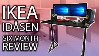 IKEA IDÅSEN SitStand Desk  Six Month Review amp Wobble Test 4K [upl. by Amelus]