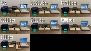 Dial Up Modem Speeds Compared from 300 bps to 56K [upl. by Alicia663]