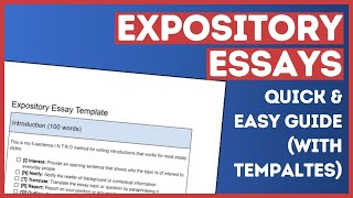 How to Write an Expository Essay Its Easy [upl. by Shanks]