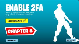 HOW TO ENABLE 2FA ON FORTNITE CHAPTER 5 [upl. by Ssepmet]