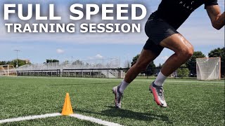 Full Speed Training Session  Training Drills To Improve Speed amp Acceleration For Football [upl. by Schnell]