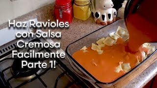 Receta para hacer Ravioles con Salsa Cremosa [upl. by Allayne]