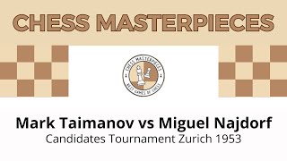 Mark Taimanov vs Miguel Najdorf Candidates Tournament Zurich 1953 [upl. by Areip]