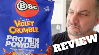 BSC Violet Crumble Protein Powder  Taste Test and Review  Supplement Review [upl. by Easter]