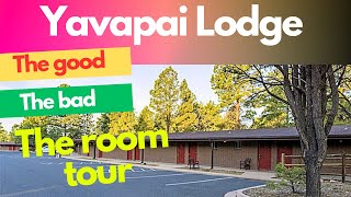 Yavapai Lodge at Grand Canyon The good the bad amp the room tour [upl. by Yakcm]