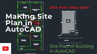 How to Draw Site Plan in AutoCAD  Making Site Plan of a Building  Site Plan Kaise Banaye [upl. by Shurlocke994]