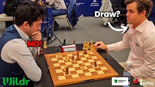 When you Refuse Magnus Carlsens Draw Offer  Carlsen vs Vakhidov  World Blitz 2023 Round 2 [upl. by Martino]