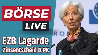 🚨 LIVE EZB Lagarde  EZBZinsentscheid amp Pressekonferenz  Auf deutsch  Geldpolitik Inflation [upl. by Wynne]