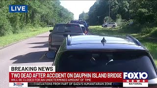 UPDATE 2 killed following a major accident on the Dauphin Island Bridge road closed [upl. by Hayidan]