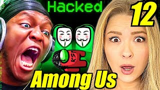 Sidemen AMONG US THEO GETS HACKED REACTION [upl. by Atived]