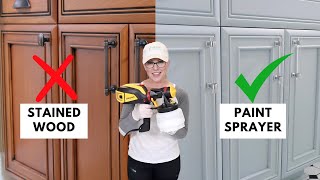 Paint Cabinets with a Sprayer Step by Step for Beginners [upl. by Virge]