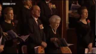 Royal British Legion Festival of Remembrance 2013 3 Cheers for Her Majesty the Queen [upl. by Kinzer183]