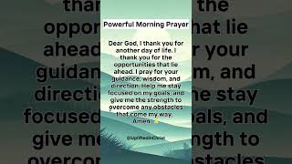 Powerful Morning Prayer to Start Your Day  Motivational Speech shorts morningprayer shortvideo [upl. by Elbart]