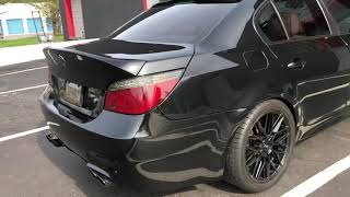 BMW E60 545i Straight Pipe Idle Sounds [upl. by Aeslek]