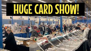 HUGE sports card show Shriners card show outside Boston Mass Tons of vintage [upl. by Auqinal]