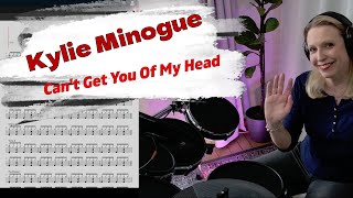 Cant Get You Of My Head by Kylie Minogue  An easy song for beginner drumme [upl. by Glynda]