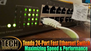 Tenda 24Port Fast Ethernet Switch  Maximizing Speed and Performance with Tenda TEF1024D Switch [upl. by Doro]