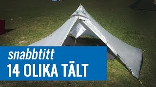 Snabbtitt på 14 lättviktstält [upl. by Godber836]