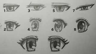 How to Draw ANIME EYES Step by Step  Slow Tutorial for Beginners No time lapse [upl. by Nisen]